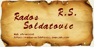 Radoš Soldatović vizit kartica